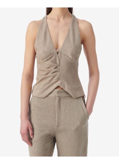 Top À Sequins Col V