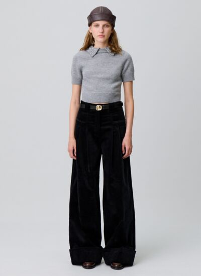 Claudie pierlot Pantalon large velours
