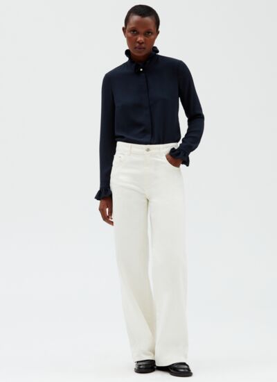 Claudie pierlot Chemise col victorien marine
