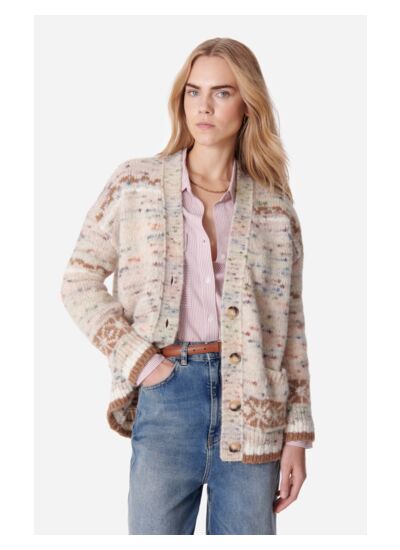 Cardigan Eleonore Porté épaule avec fermeture éclair