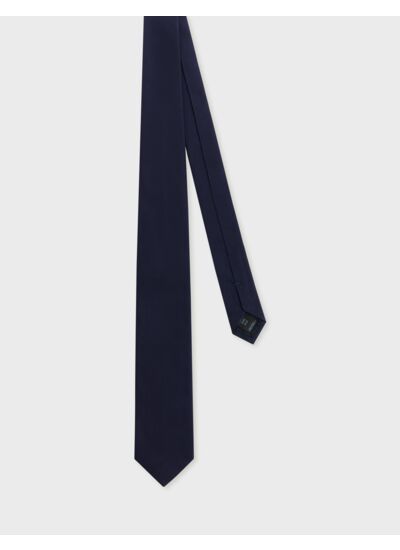 Cravate en soie ottoman marine