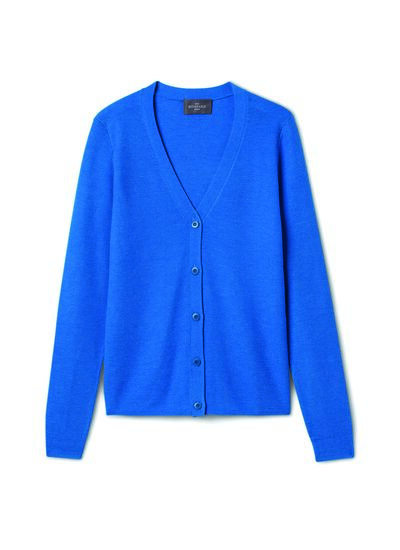 Gilet maille unie - Femme - BLEU BRUNNERA