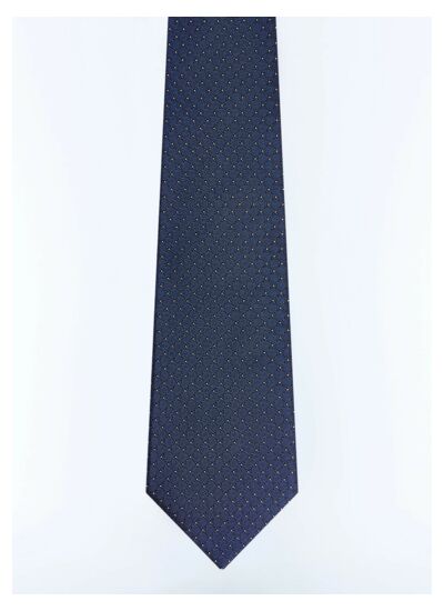 Cravate en soie à motif carreaux points