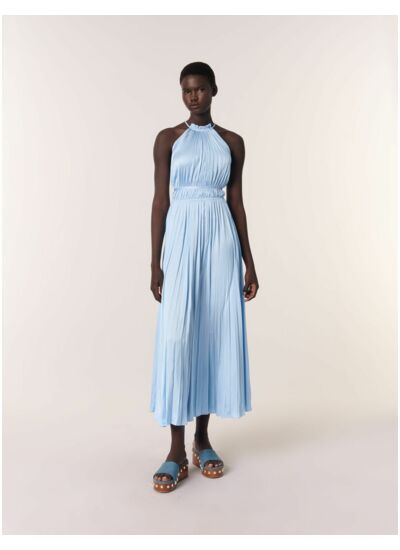 Robe longue plissée