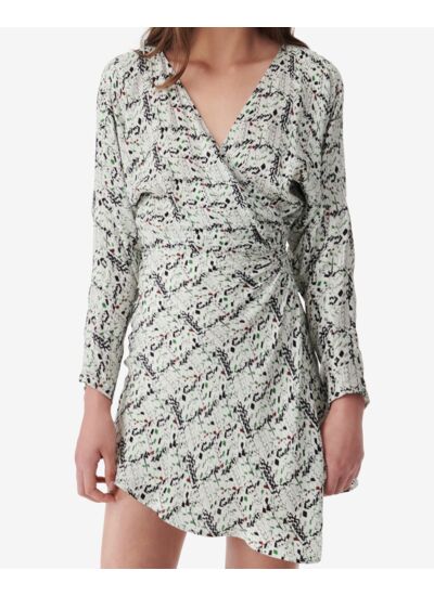 Robe Courte En Soie Imprimée Rita