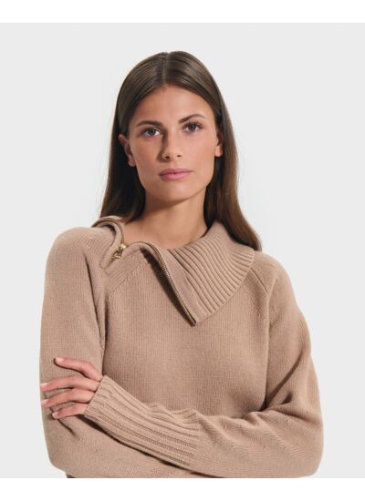 Pull Nuala Camel en Laine