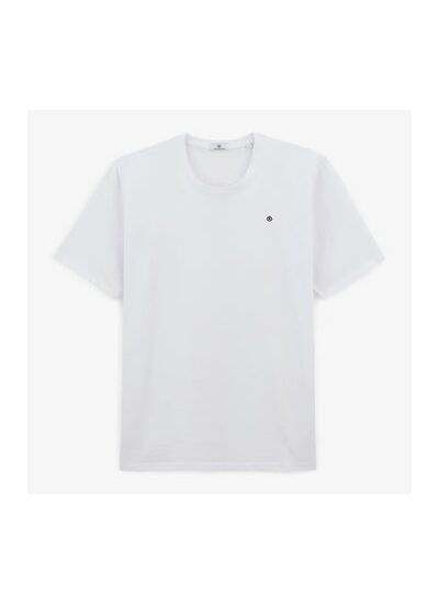 T-shirt manches courtes en coton avec imprimé SB dos blanc