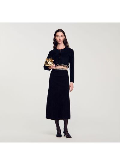 Jupe courte à strass