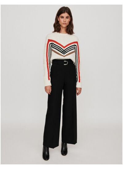 Pantalon large avec ceinture