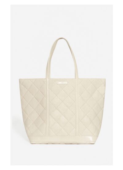 Cabas XL En Cuir Matelassé En Coton