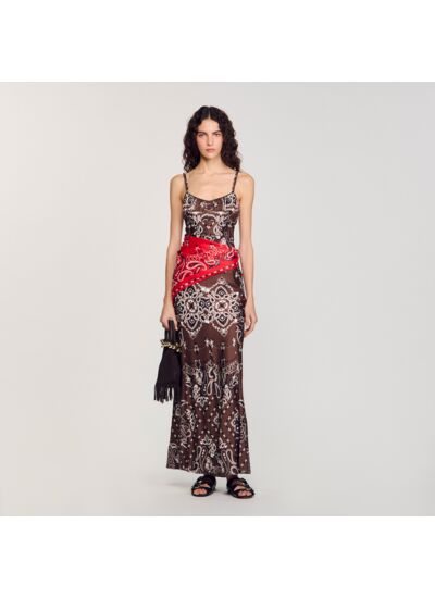 Robe longue à imprimé bandana