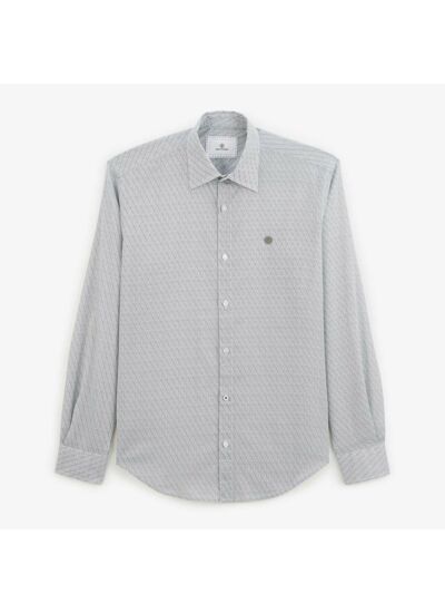 Chemise imprimée indigo blue