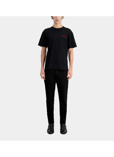 T-Shirt Noir Avec Sérigraphie Logo Homme