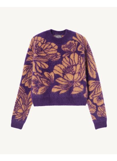 Col rond jacquard brossé - Femme - VANDA/VICUNA