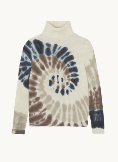 Kujten Pull mochi sunny pull cachemire col roulé tie & dye, 4 fils