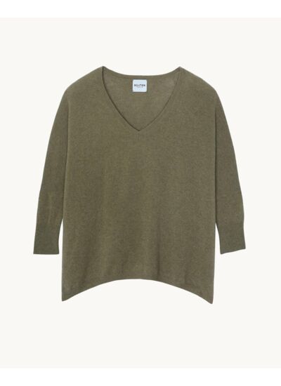 Pull Minie Pull cachemire col v oversize manche 3/4