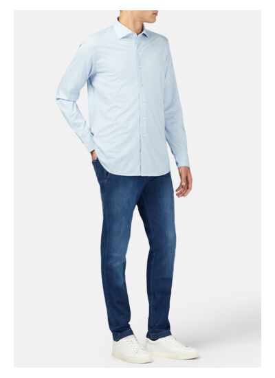 Polo Chemise En Coton Piqué Coupe Droite