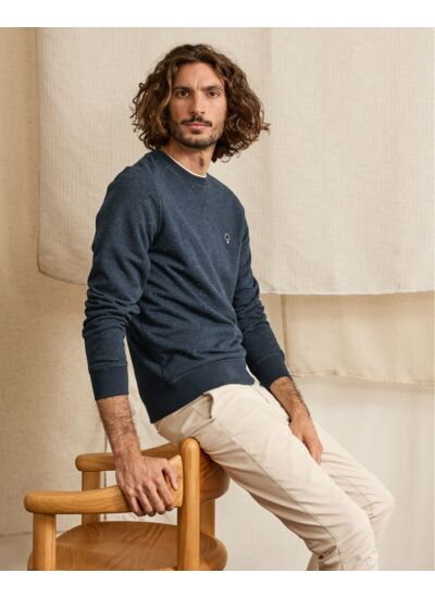 Sweat bleu marine broderie arbre