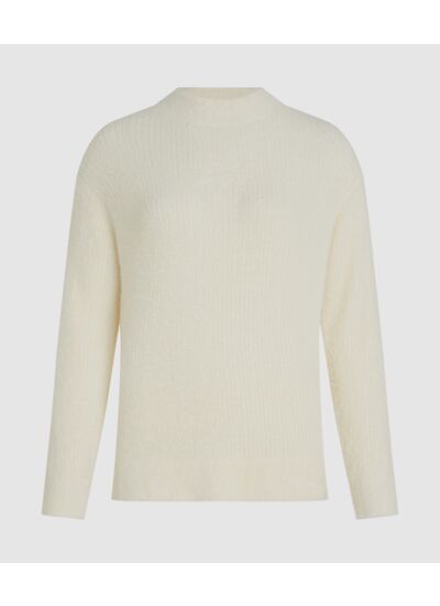 FUZZY MOCK NECK KNIT
