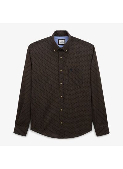 Chemise à motif bleu foncé