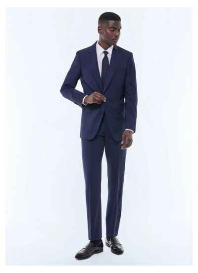 Costume ajusté en laine Prince de Galles