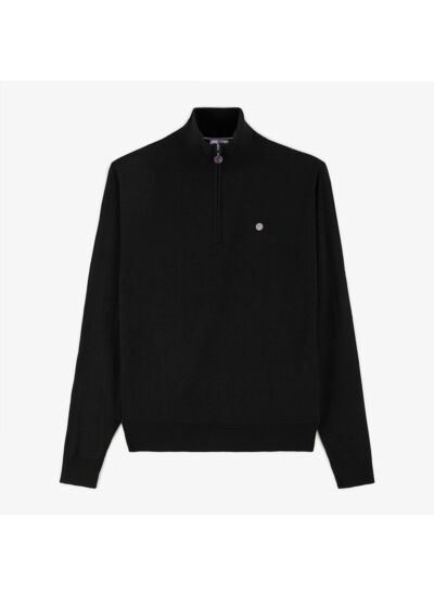 Pull col zippé Michelin noir