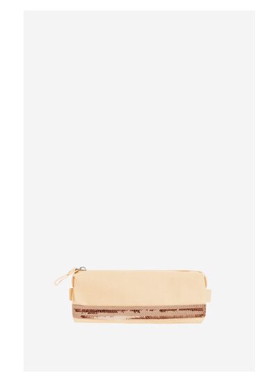 Trousse Ecolier En Toile & Sequins