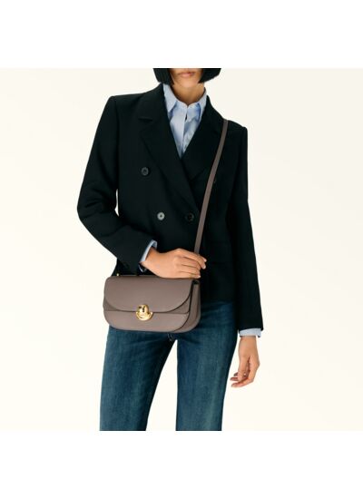 FURLA SFERA S SHOULDER BAG - VITELLO ROMA+SUEDE