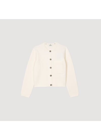 Cardigan 2 en 1 à col volanté