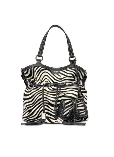 Premier Flirt De Lancel - Sac Seau Medium - Noir/Blanc