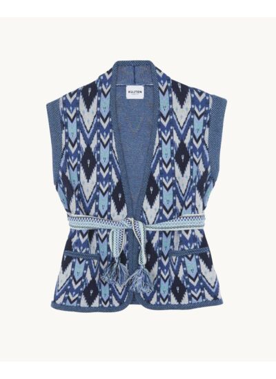 Veste Lumbi Veste Kimono Cachemire Sans Manches, 4 fils