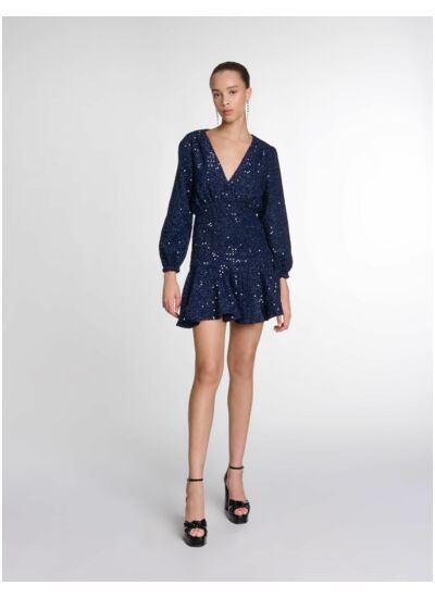 Robe courte à sequins