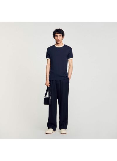 T-shirt bicolore à patch