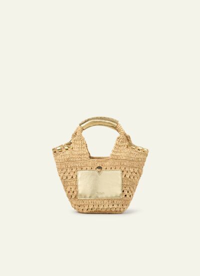 Ba&sh Panier t raphia lamine ara