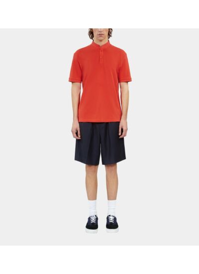 Polo Rouge En Coton Piqué Homme