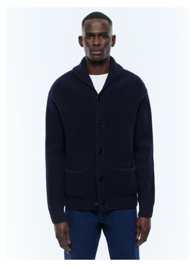 Cardigan en laine certifiée