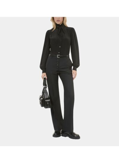Pantalon Droit Noir Femme
