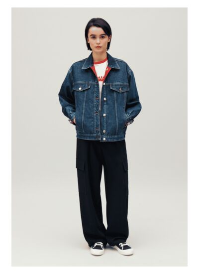 Veste oversize denim réversible