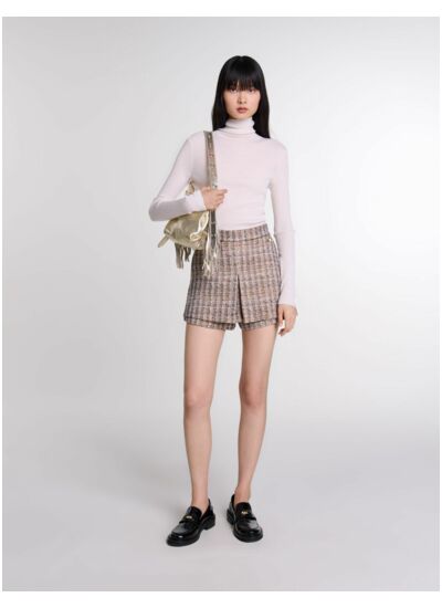 Short trompe l'œil en tweed