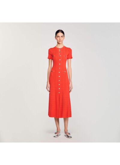 Robe longue en maille