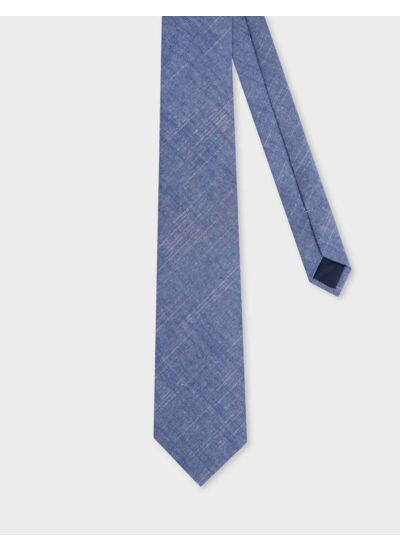 Cravate en coton bleu