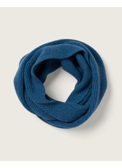 Snood à côtes fantaisie sans coutures - Accessoire - BLEU ECOSSE