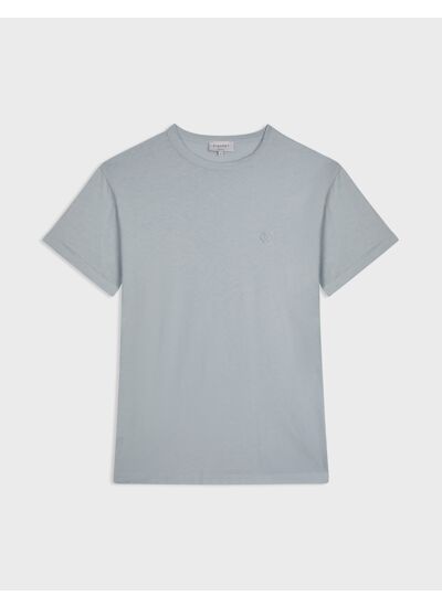 T-shirt Benny en coton et lin bleu clair