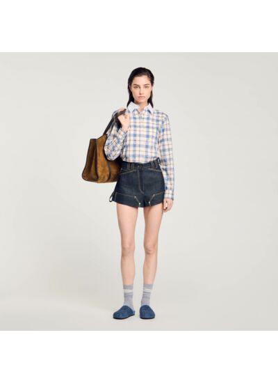 Short en jean brut
