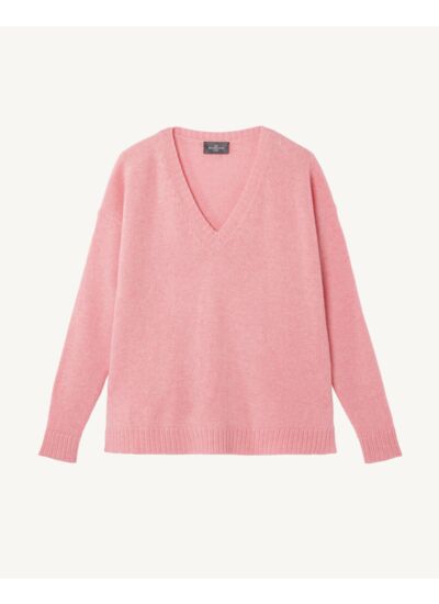 Pull col V ample - Femme - ROSE RETRO