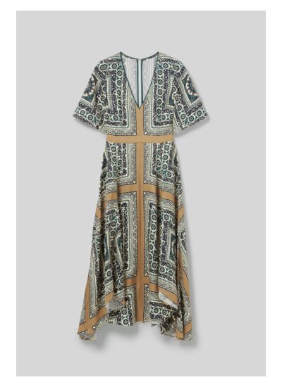 Robe longue fluide imprimée