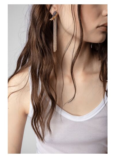 ROCK FEATHER STRASS PENDANT EA