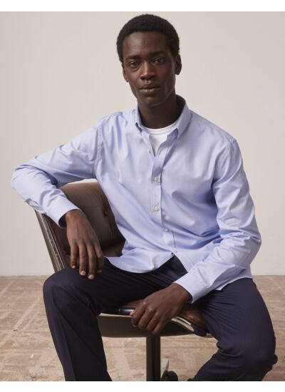 Chemise Gaspard rayée bleue