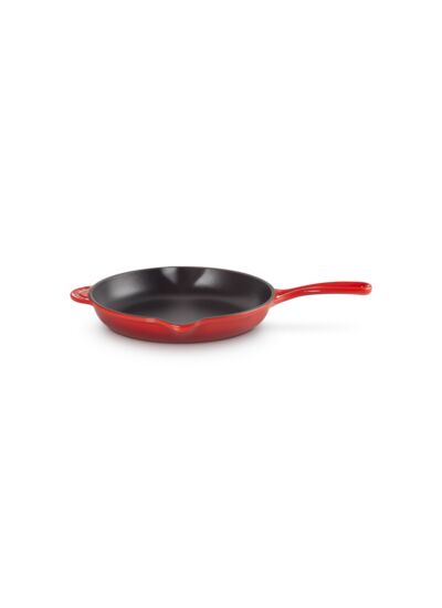 Skillet rond 23cm en fonte émaillée cerise