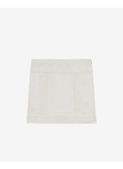 Jupe Courte En Jacquard Et Dentelle Clarence